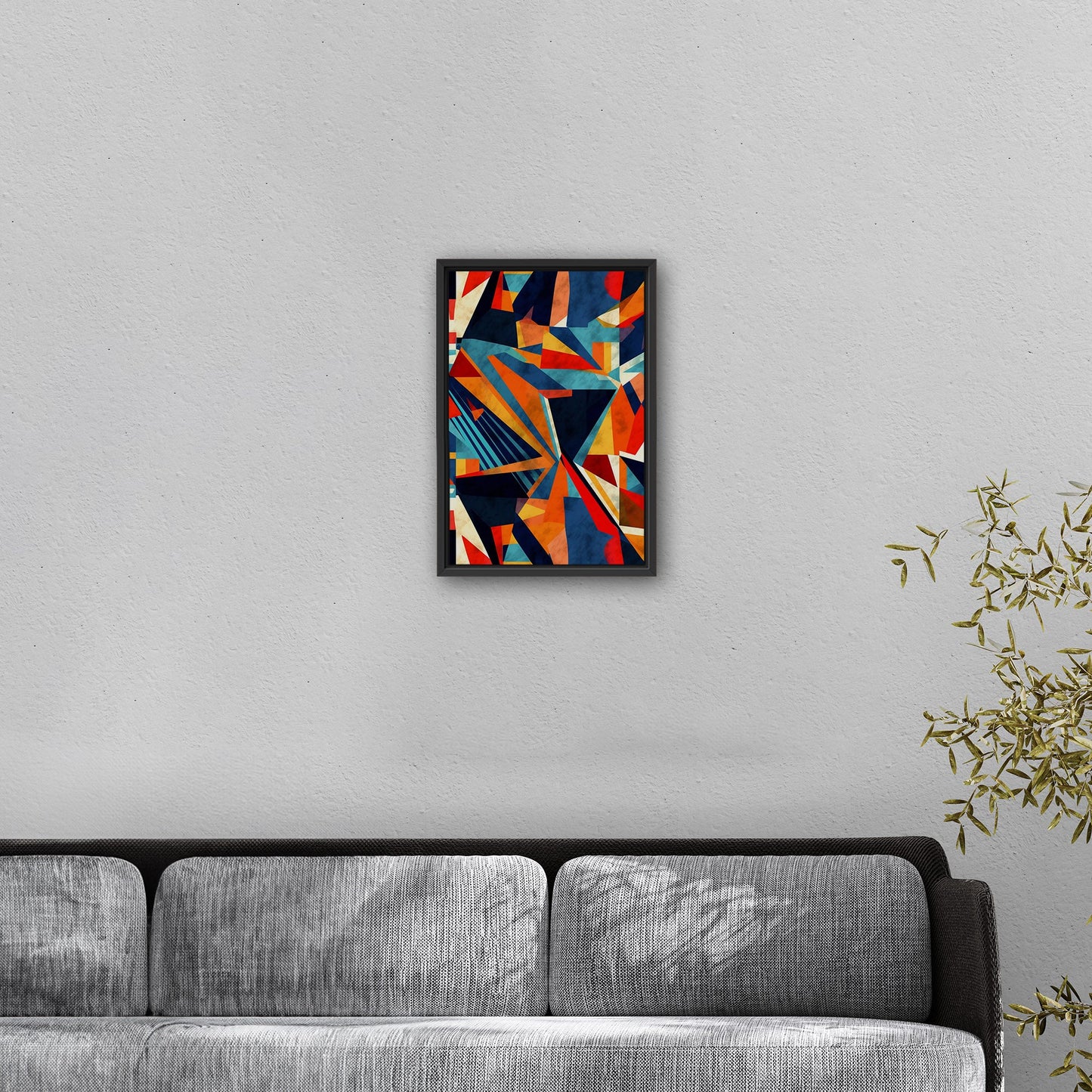 Bold, abstract wall art with geometric shapes and vibrant colors - Transformative Abstraction