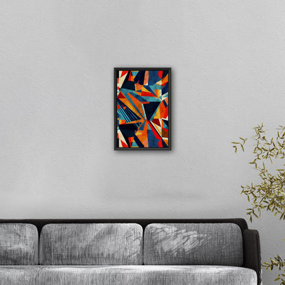 Bold, abstract wall art with geometric shapes and vibrant colors - Transformative Abstraction