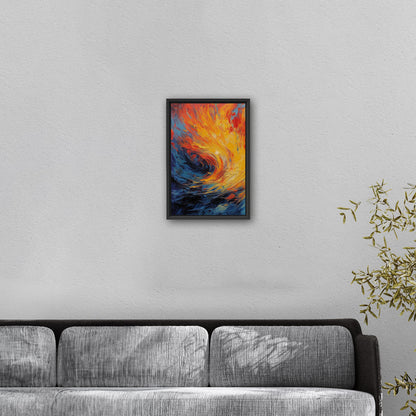 Fiery abstract art with vibrant flames - Inferno Revived