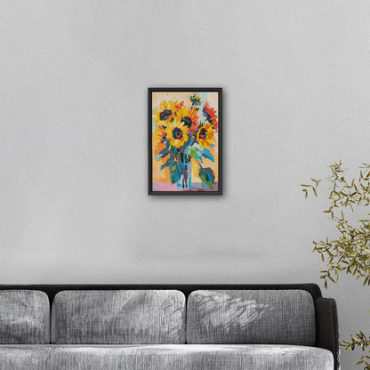 Vibrant sunflower masterpiece - Artistic Serenity