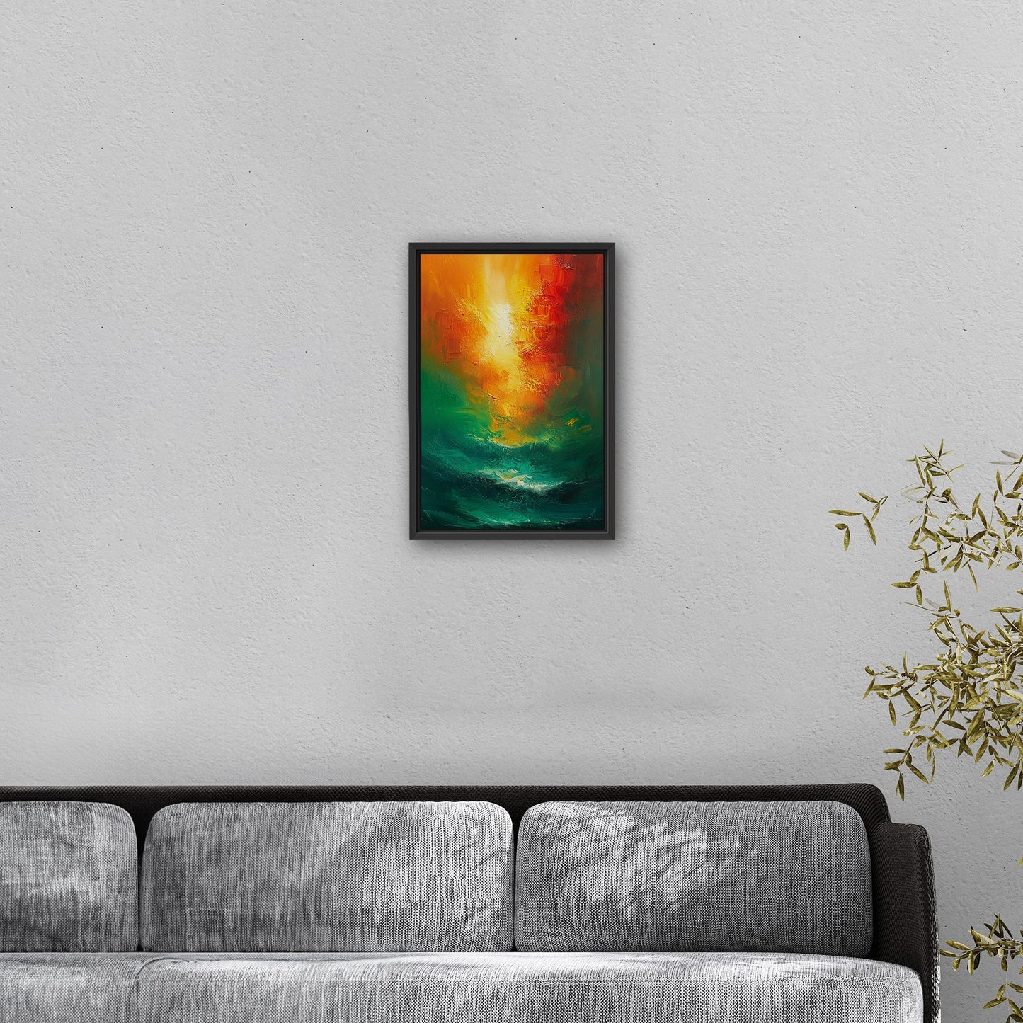 Captivating abstract oil painting incorporating vibrant colors - Harmony of Colors