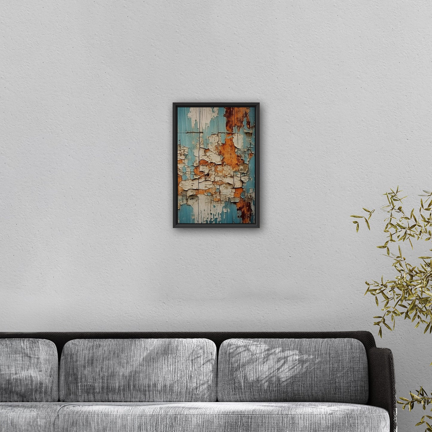 Textured Abstract Vintage Wall Art - Weathered Elegance