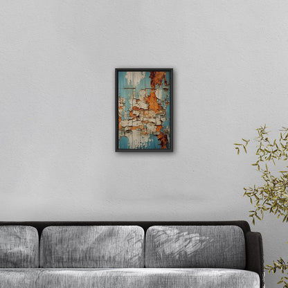 Textured Abstract Vintage Wall Art - Weathered Elegance