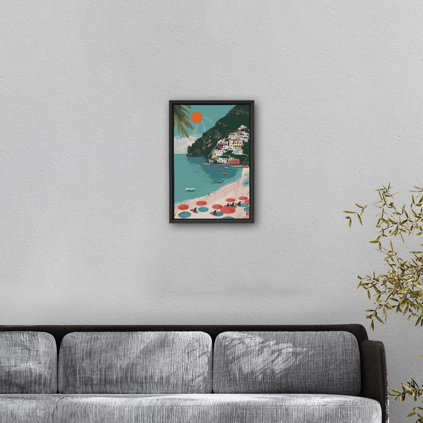 Sunny Amalfi Coast Day Art - Mediterranean Tranquility