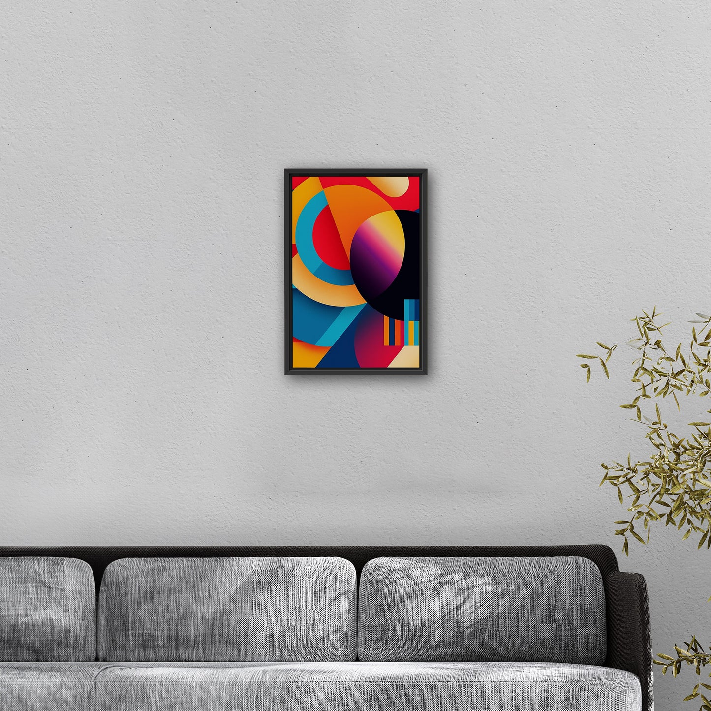 Vibrant, geometric abstract art - Bold Fusion of Colors