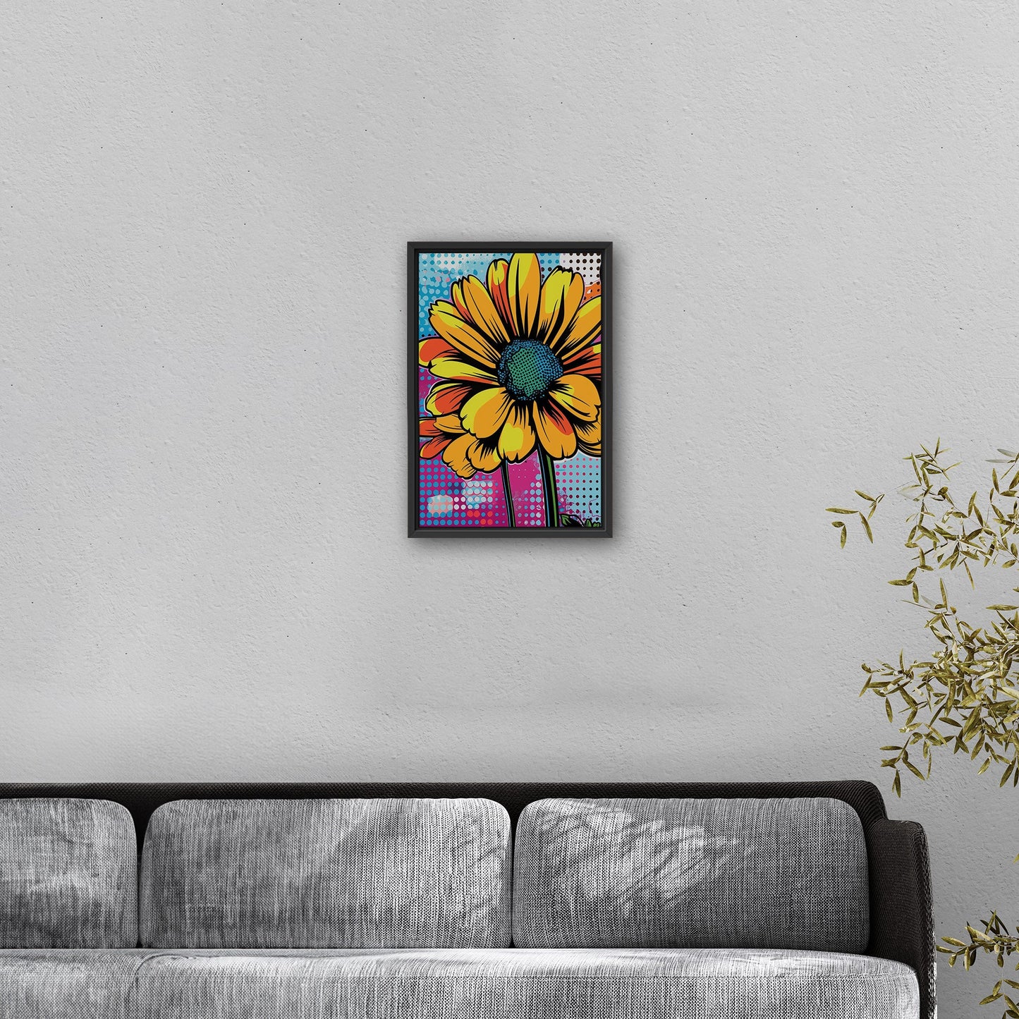 Vibrant Floral Pop Art -  Whimsical Floral Delight