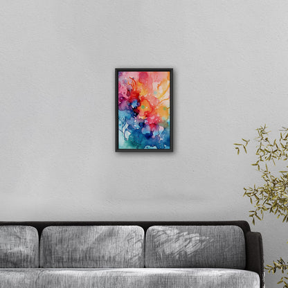 Vibrant Colorful Watercolor Splatters Abstract Painting - Spectrum of Creativity