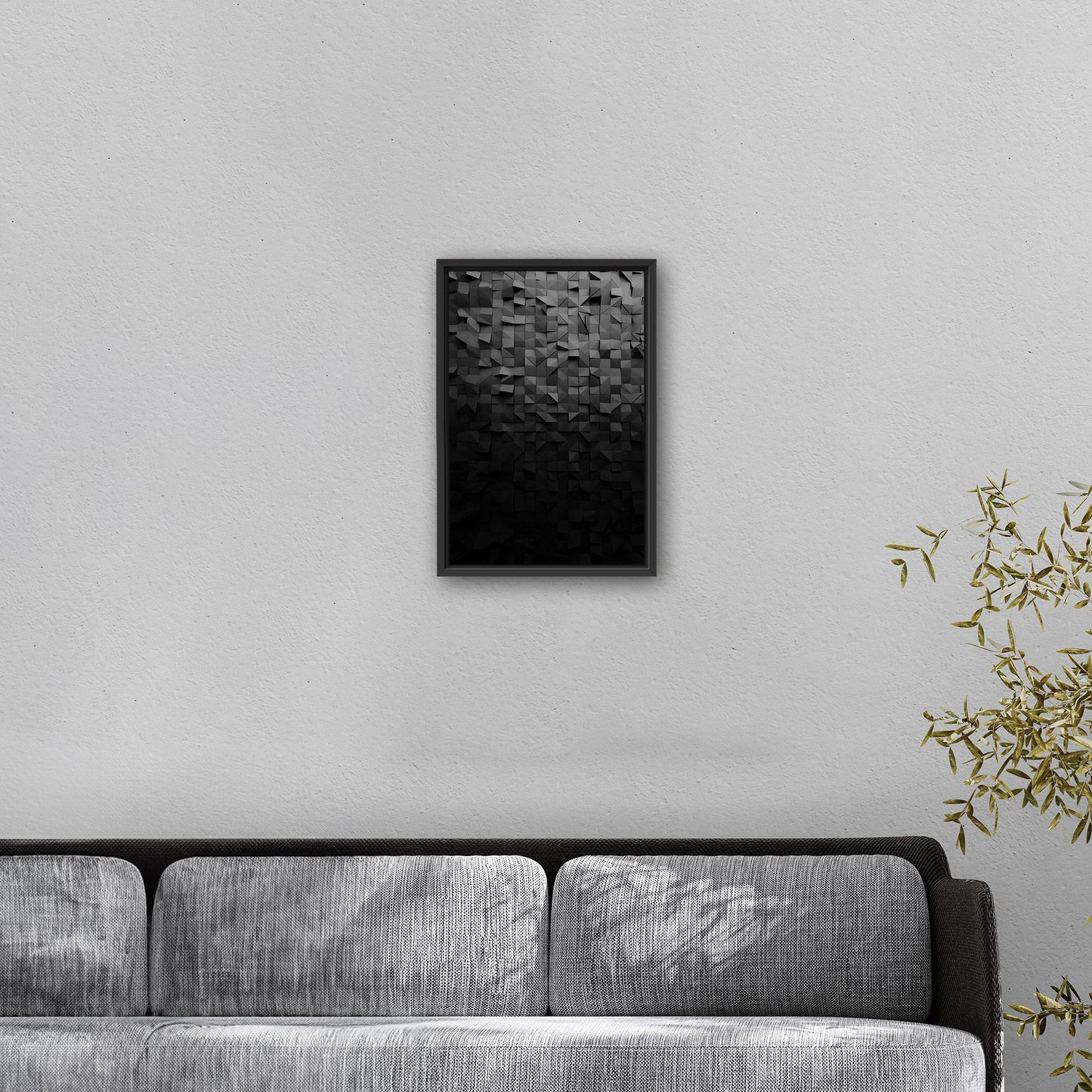 Abstract Photorealistic Cubist Wall Texture -Symmetry Serenity: Parallel Visions