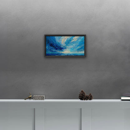 Elevate your space with this mesmerizing - Vibrant Abstract Ocean Brushstroke Art