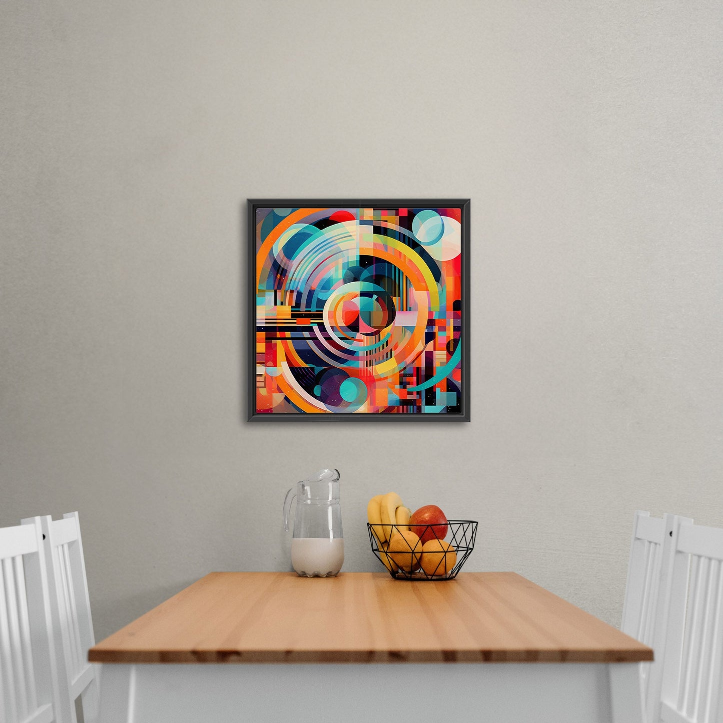 Colorful Geometric Abstract Painting - Electric Dreams in Technicolor