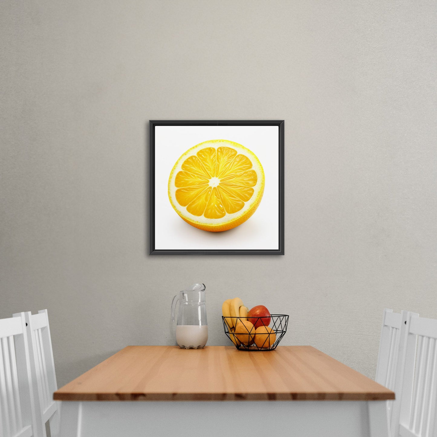 Still Life of a Lemon on White Background - Zesty Summer Citrus Slice