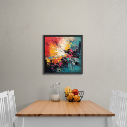 Abstract office decor with vibrant brushstrokes - Energy Explosion