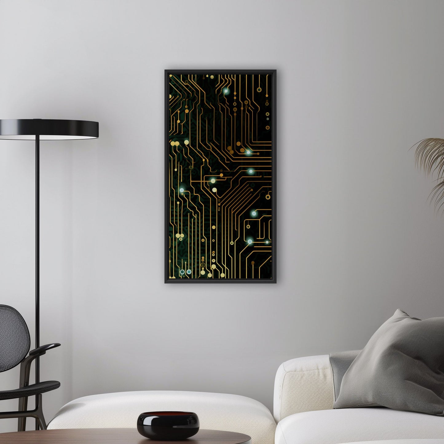 Impressionistic Circuit Board Painting - Electric Binary Fusion Circuits