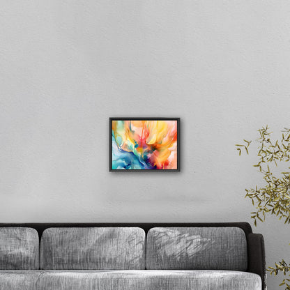 Watercolor Vibrant Multicolor Abstract - Flowing Color Symphony