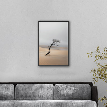 Solitary Photorealistic Tree in the Desert - Skeleton on the Desert Coast