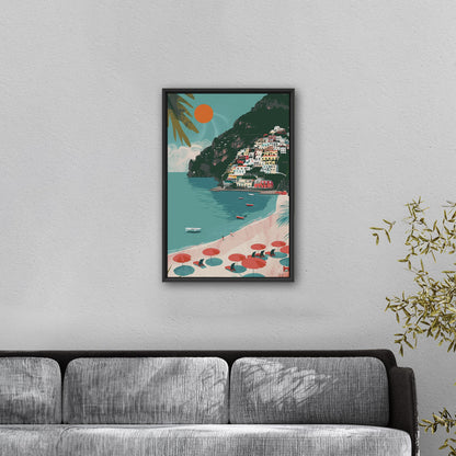 Sunny Amalfi Coast Day Art - Mediterranean Tranquility