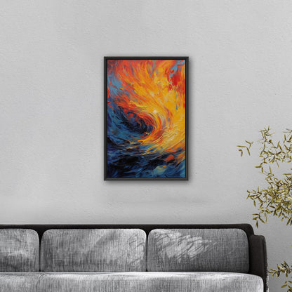 Fiery abstract art with vibrant flames - Inferno Revived