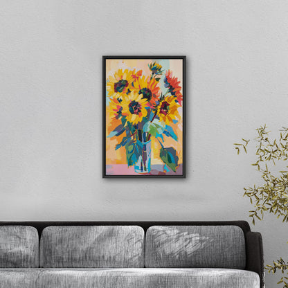 Vibrant sunflower masterpiece - Artistic Serenity