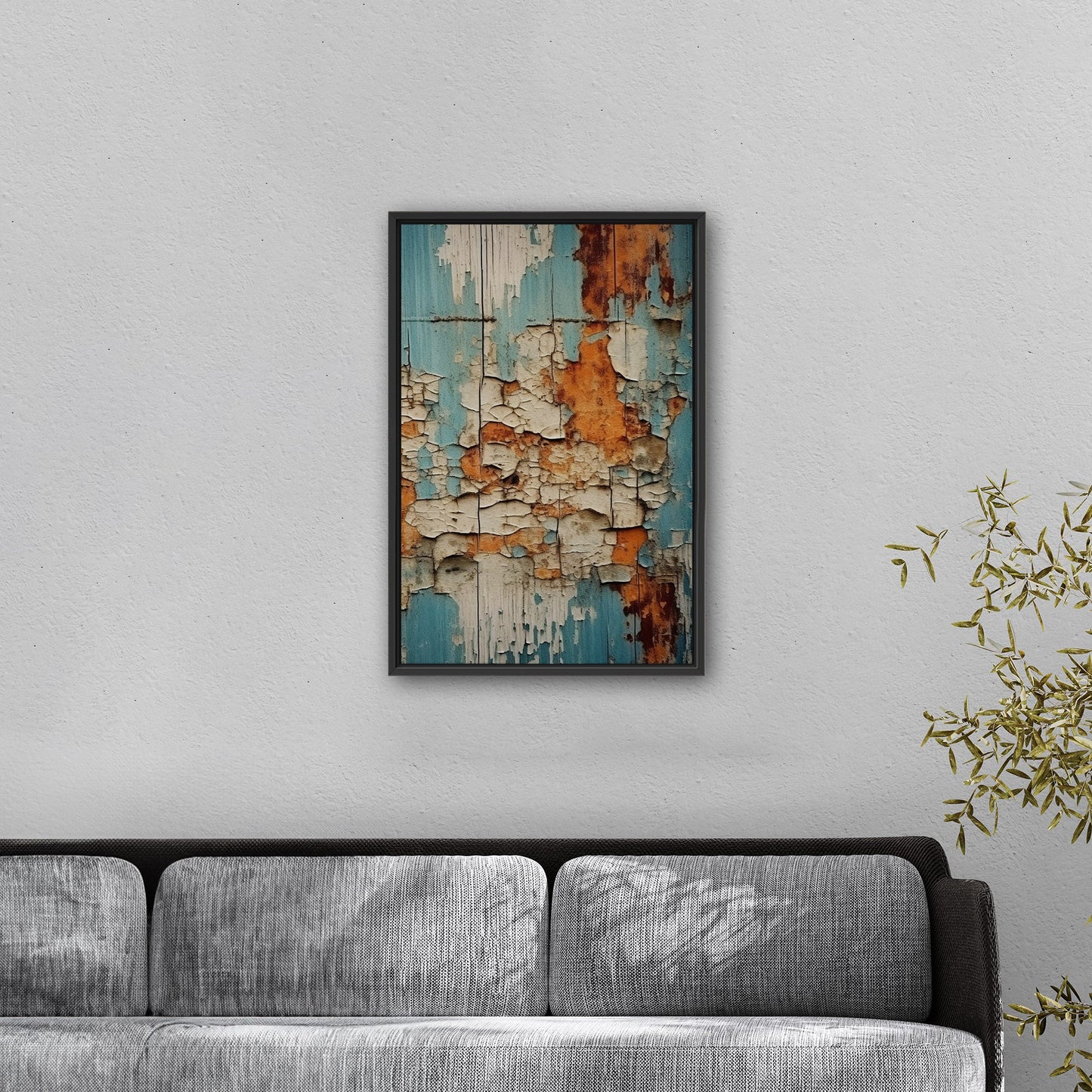 Textured Abstract Vintage Wall Art - Weathered Elegance