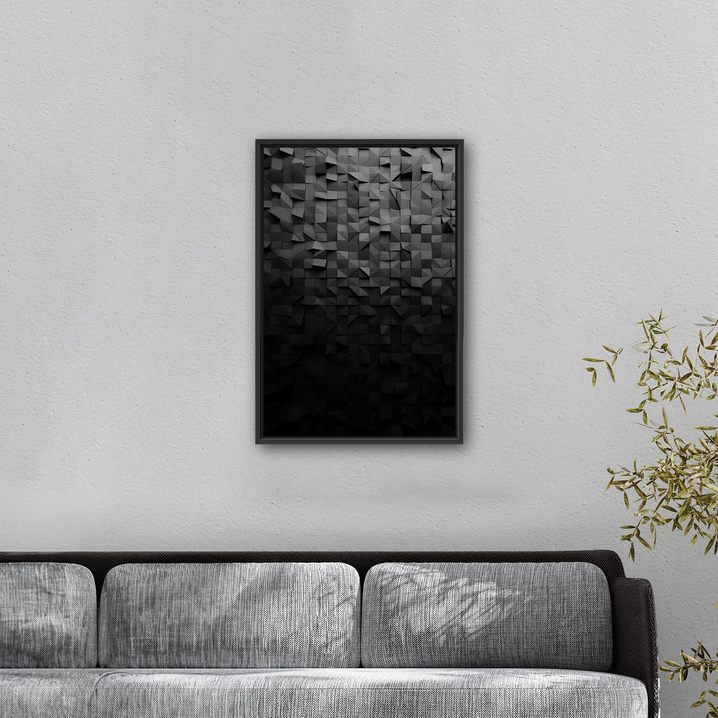 Abstract Photorealistic Cubist Wall Texture -Symmetry Serenity: Parallel Visions