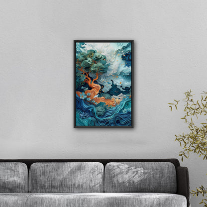 Elevate your space with this sophisticated 3D art - Enchanting Dreamscapes