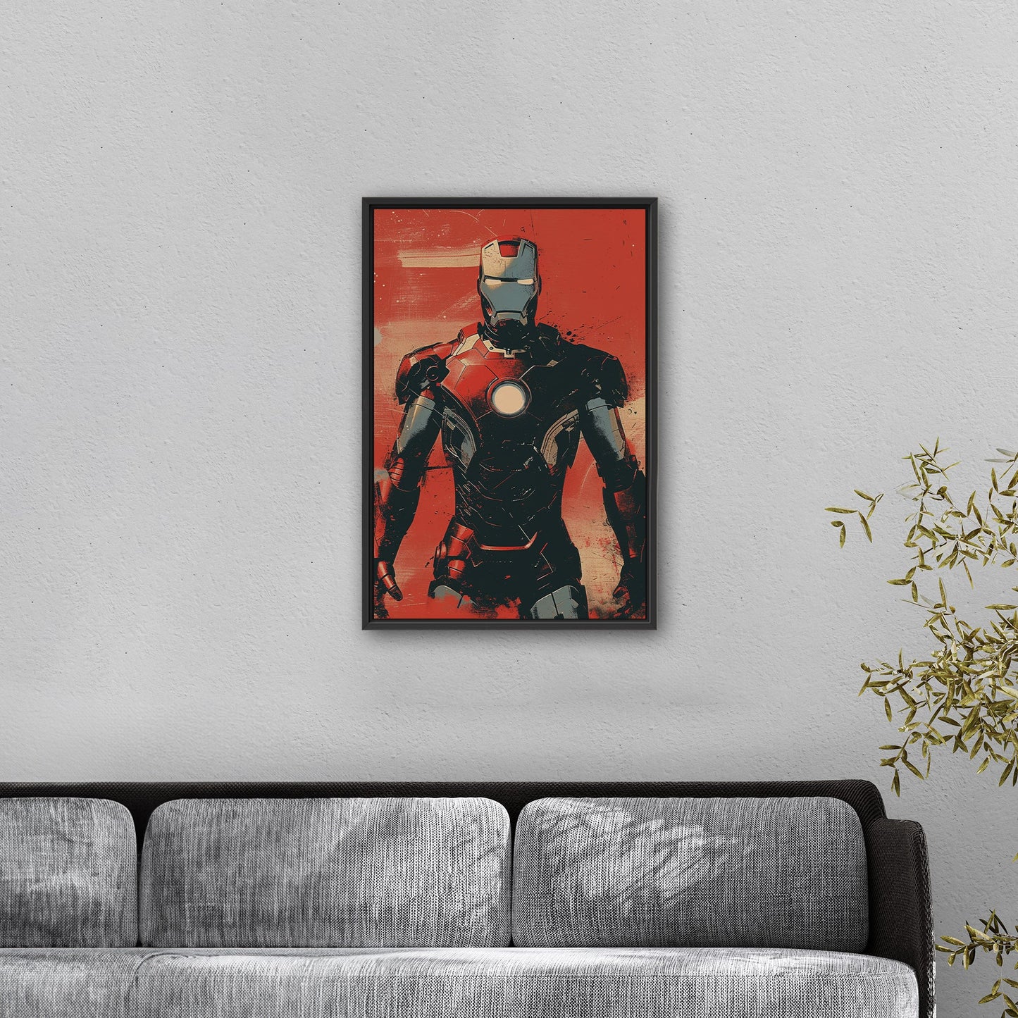 Print Style Artwork of Iron Man - Halftone Heroic Hues