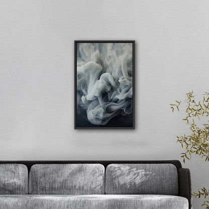 White and Grey Photorealistic Smoke Swirls - Ethereal Swirls