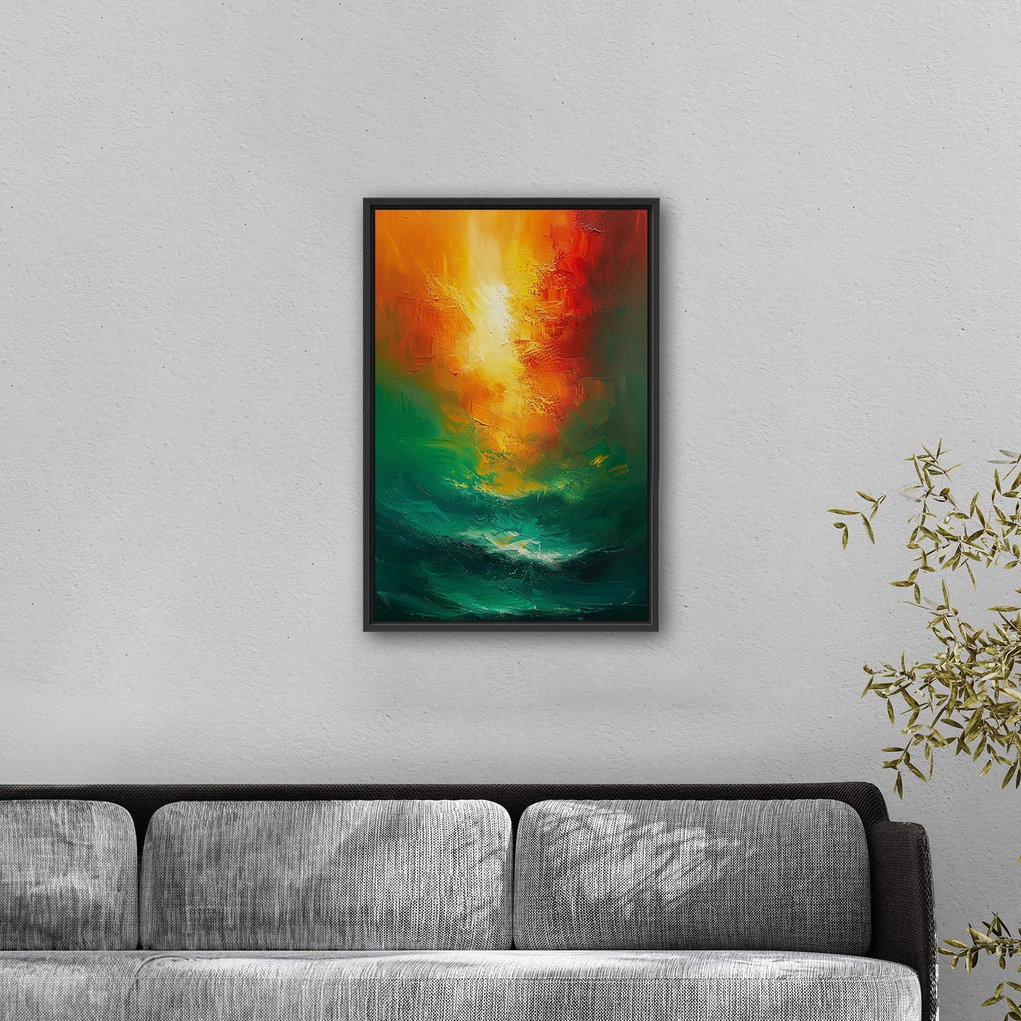 Captivating abstract oil painting incorporating vibrant colors - Harmony of Colors