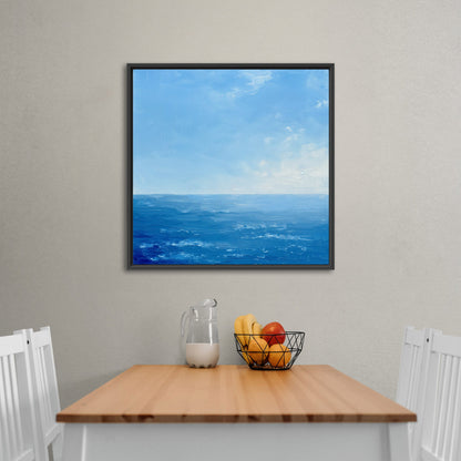 Tranquil ocean and blue skies - Ethereal Horizon