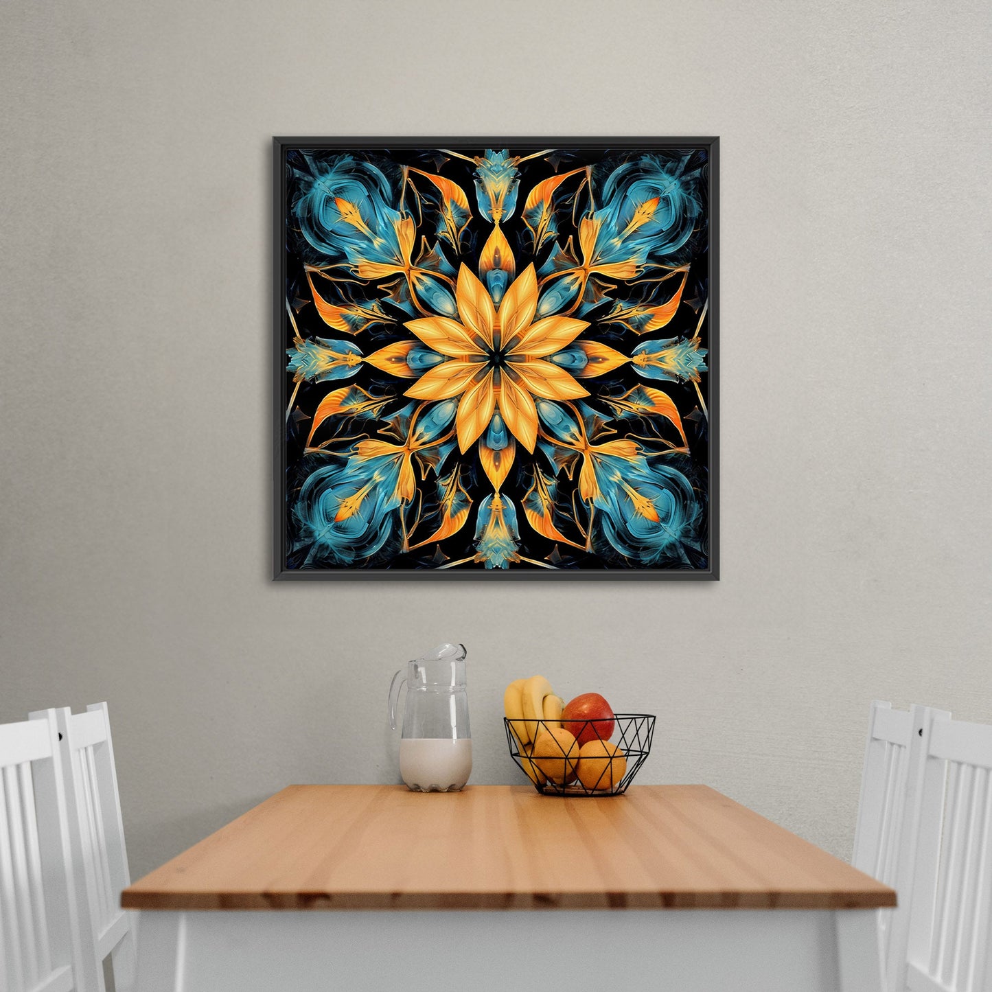 Hypnotic kaleidoscope art with vibrant colors, intricate patterns - Enchanted Kaleidoscope