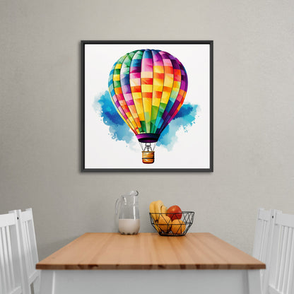 Hot Air Balloon Watercolor for Child's Room - Adventure Awaits