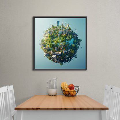 Enhance any room with Earth's view - Ethereal Exploration