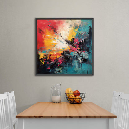 Abstract office decor with vibrant brushstrokes - Energy Explosion