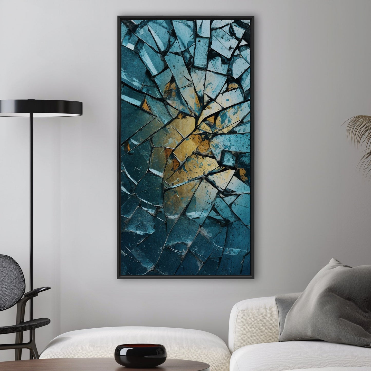 Unique and captivating shattered glass art - Enigmatic Reflections