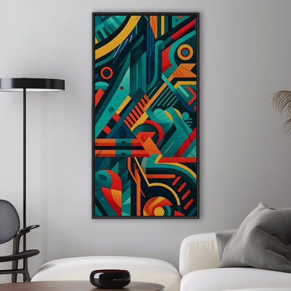 Bold graphic pattern wall art inspired by modern design - Vibrant Abstraction