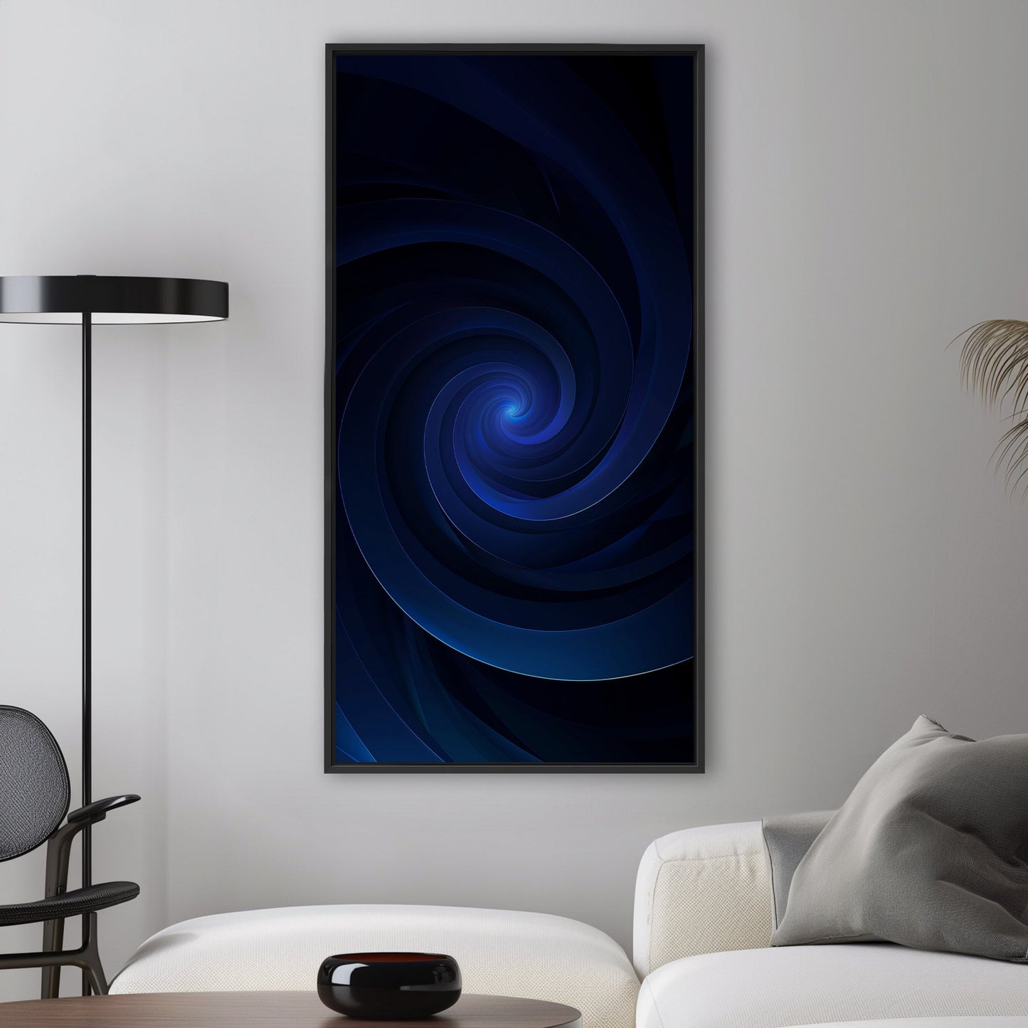 Black and Blue Vortex Digital Art - Ethereal Midnight