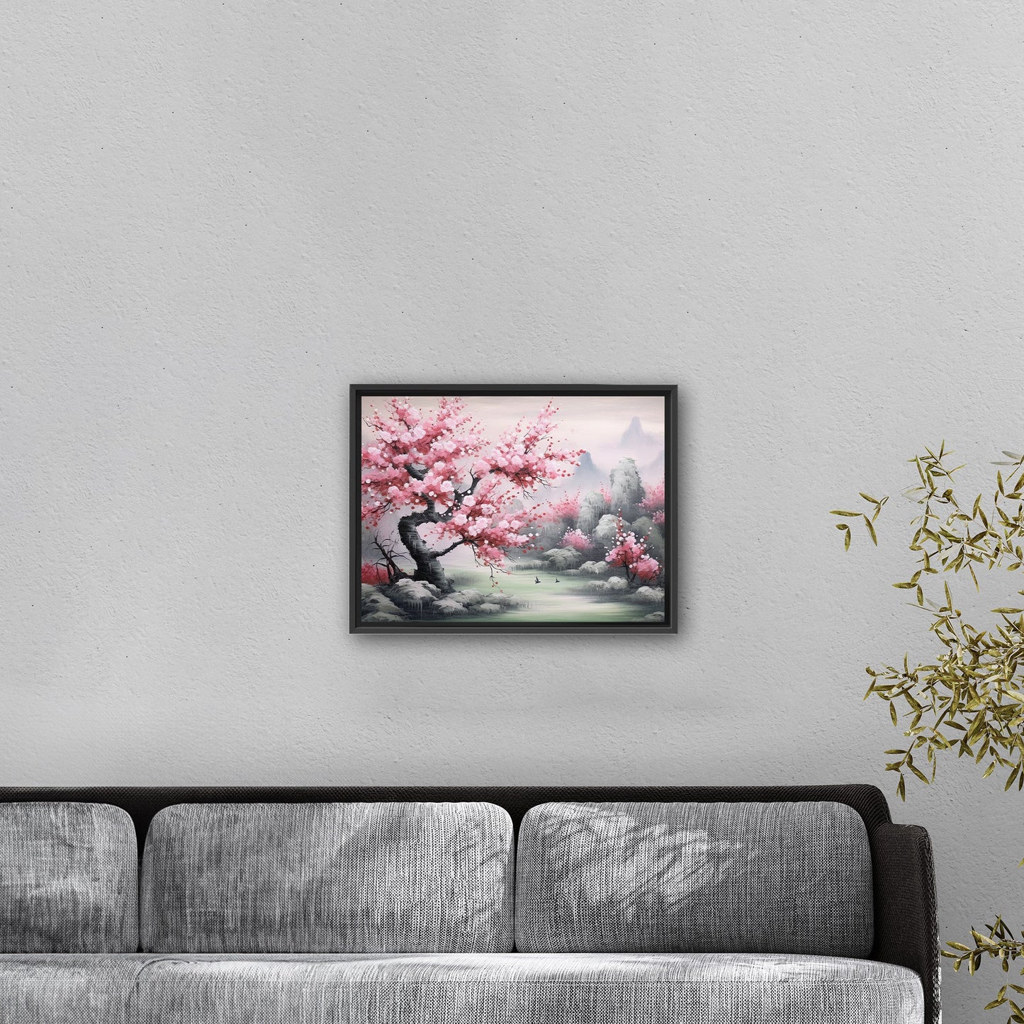 Asian Watercolor Botanical - Cherry Blossom Serenity