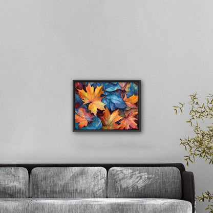 Autumn Leaves Closeup Painting - Colorful Autumn Foliage Delight