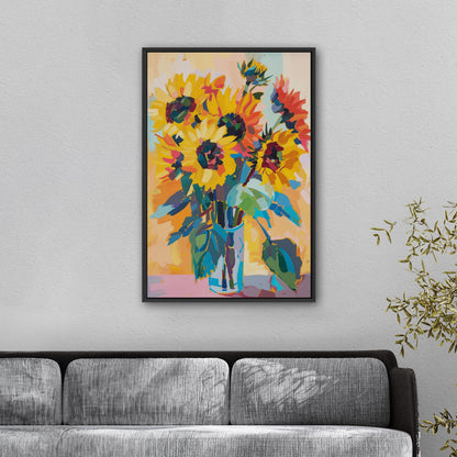 Vibrant sunflower masterpiece - Artistic Serenity