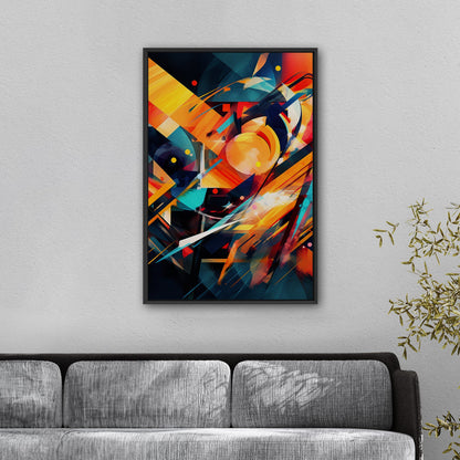 Abstract Geometric Painting - Electric Dreamscapes