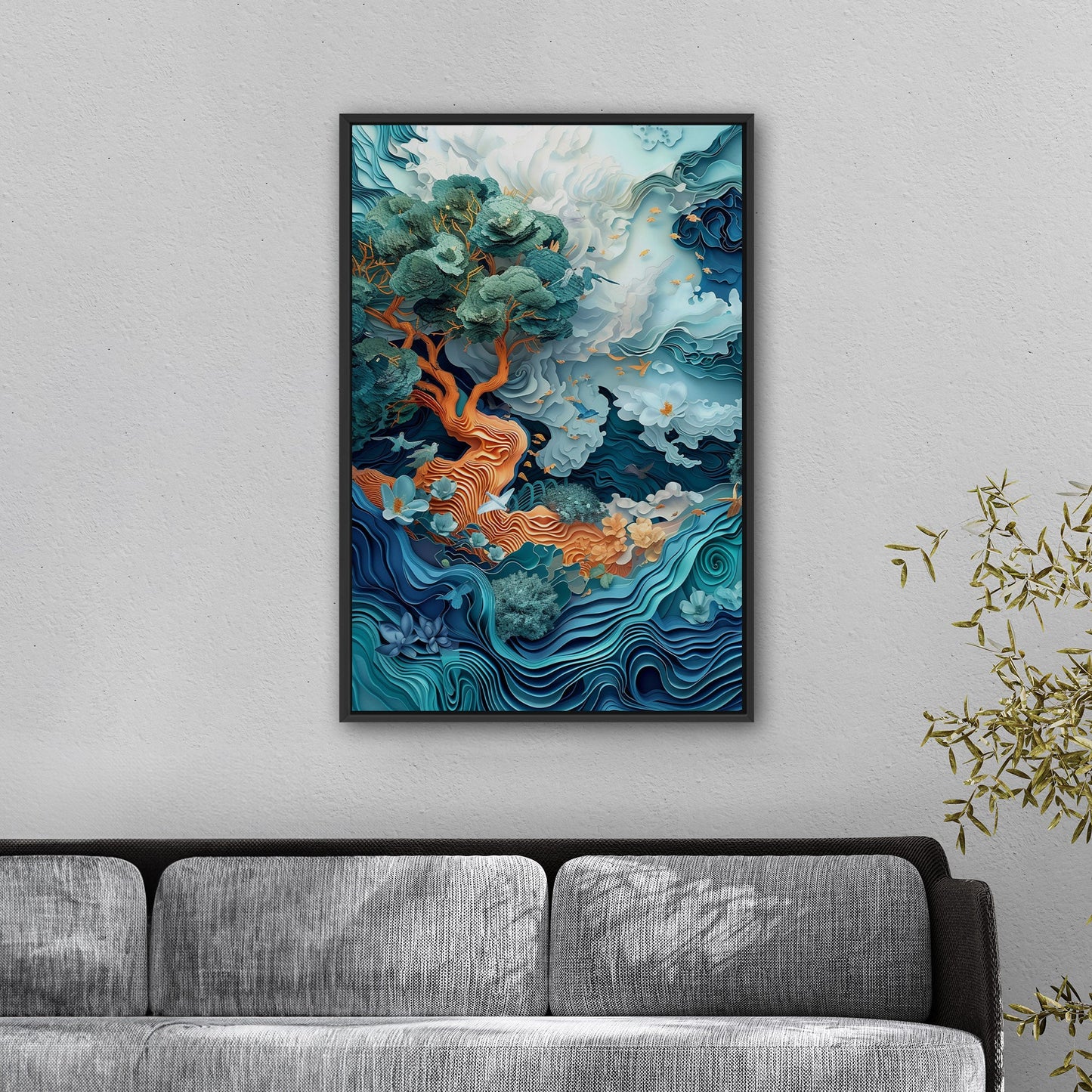 Elevate your space with this sophisticated 3D art - Enchanting Dreamscapes