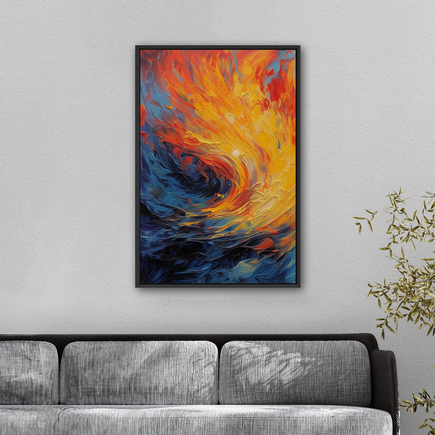 Fiery abstract art with vibrant flames - Inferno Revived