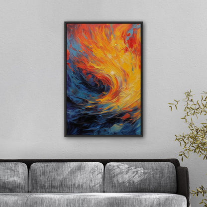 Fiery abstract art with vibrant flames - Inferno Revived