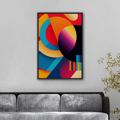 Vibrant, geometric abstract art - Bold Fusion of Colors