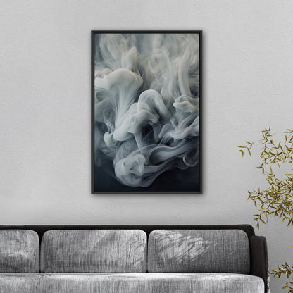 White and Grey Photorealistic Smoke Swirls - Ethereal Swirls