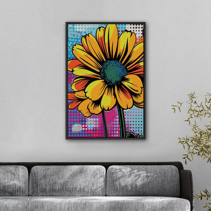 Vibrant Floral Pop Art -  Whimsical Floral Delight