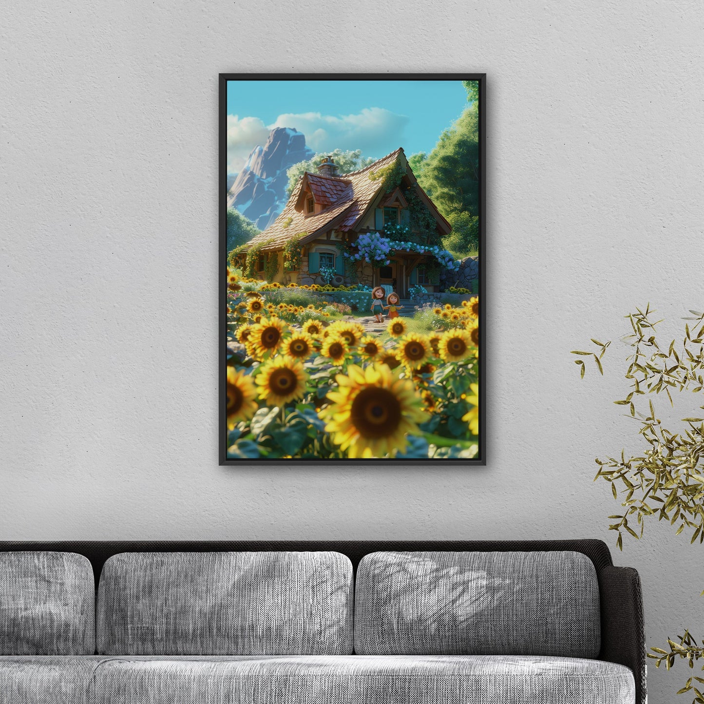 Enchanting fairytale scene wall art - Dreamland Wonder