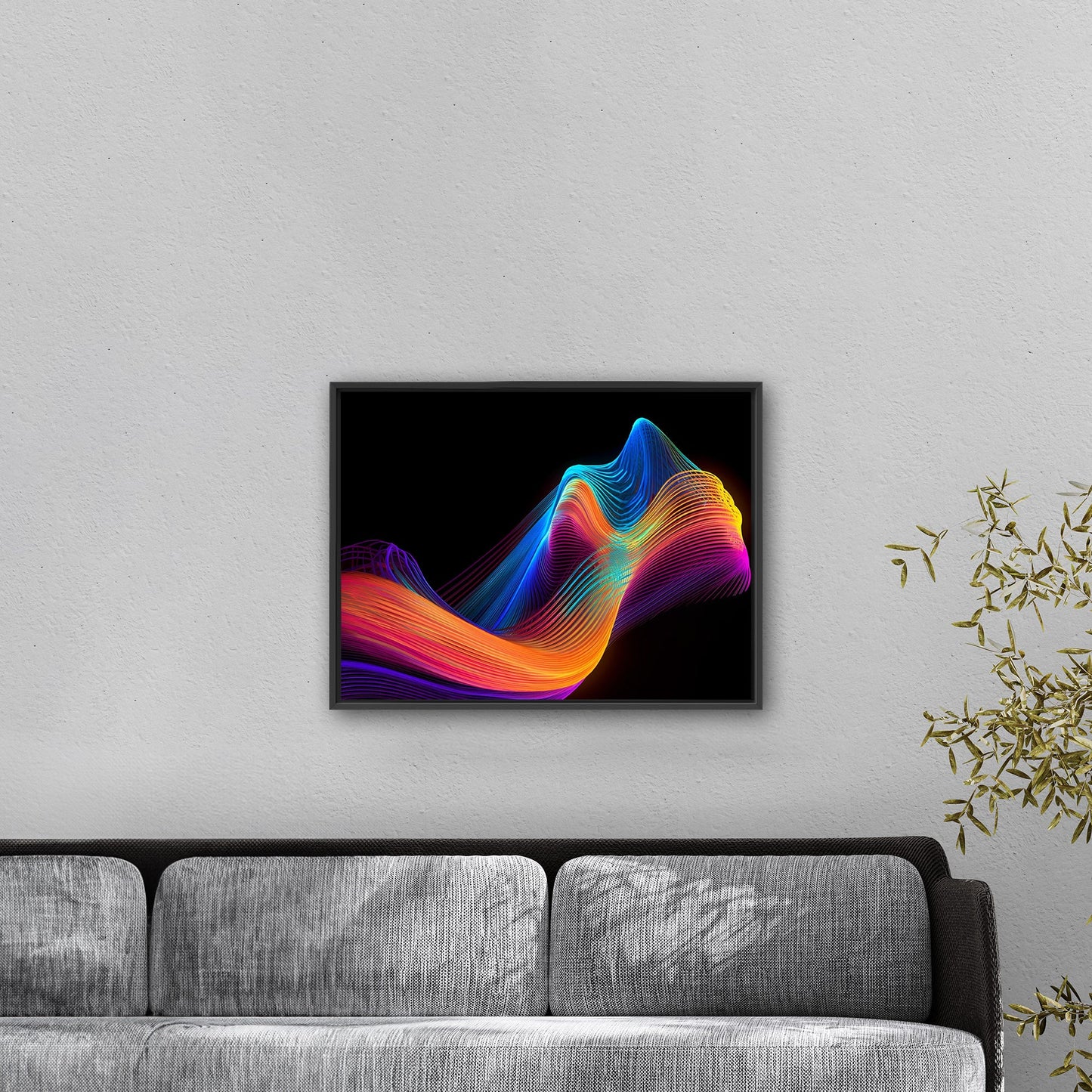 Colorful digital office tech art - Eternal Neon Euphoria