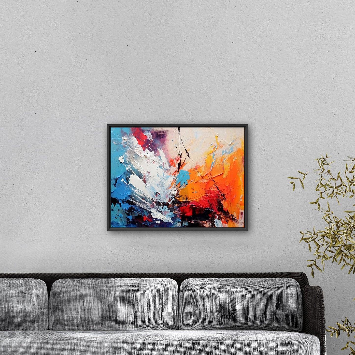 Abstract Texture Oil Painting - Electric Prism Dance