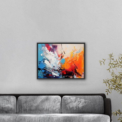 Abstract Texture Oil Painting - Electric Prism Dance